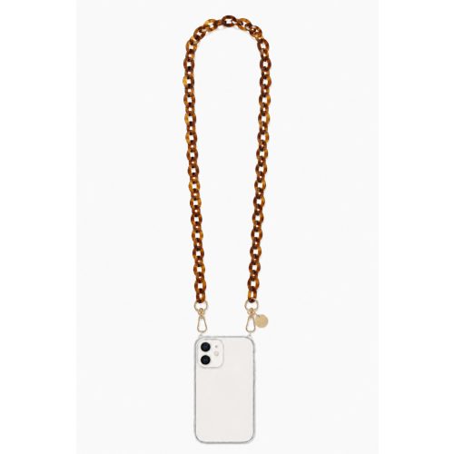 Como Milano phone chain 120cm acrylic brown
