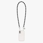 Como Milano phone chain CMMJ.003.BB.03.01 (120 cm) – stainless steel with black braided leather