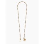 Como Milano phone chain CMMJ.003.WH.03.02 (120 cm) – stainless steel with white braided leather