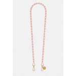 Como Milano Phone Chain CMMJ.003.PK.03.02 (120 cm) – Stainless Steel - Braided Pink Leather