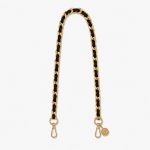Como Milano phone chain CMMJ.004.BB.03.02, 30 cm, stainless steel with black braided leather