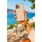 Como Milano phone strap CMMJ.004.DBL.01.00 30cm blue acrylic