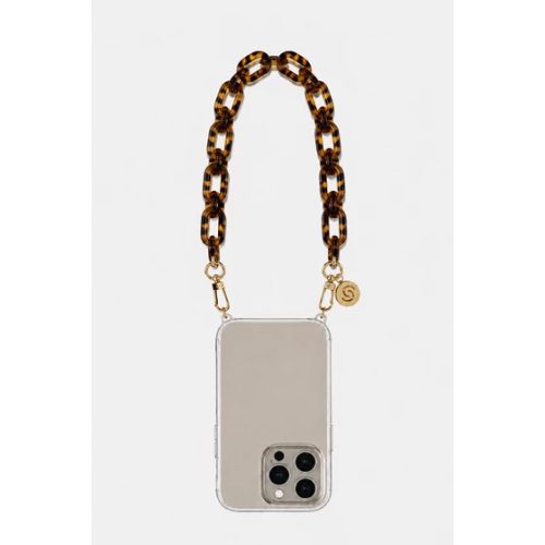 Como Milano phone chain CMMJ.004.LEB.01.00  30 cm, large-link acrylic, leopard print