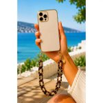 Como Milano phone chain CMMJ.004.LEB.01.00  30 cm, large-link acrylic, leopard print