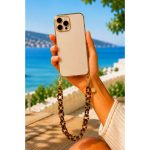 Como Milano phone chain CMMJ.004.LEM.01.00, 30 cm, small-link acrylic, leopard prin