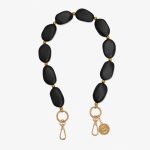 Como Milano phone chain CMMJ.004.BMR.01.00 30cm black marble-effect acrylic